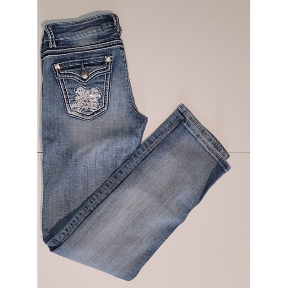 Warehouse One Straight Cut Jeans Women's Size 26 Reg Blue Mid Rise Stretch Denim